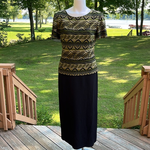 Vintage Dressbarn 80’s stretch sheath dress 8 - Picture 1 of 10